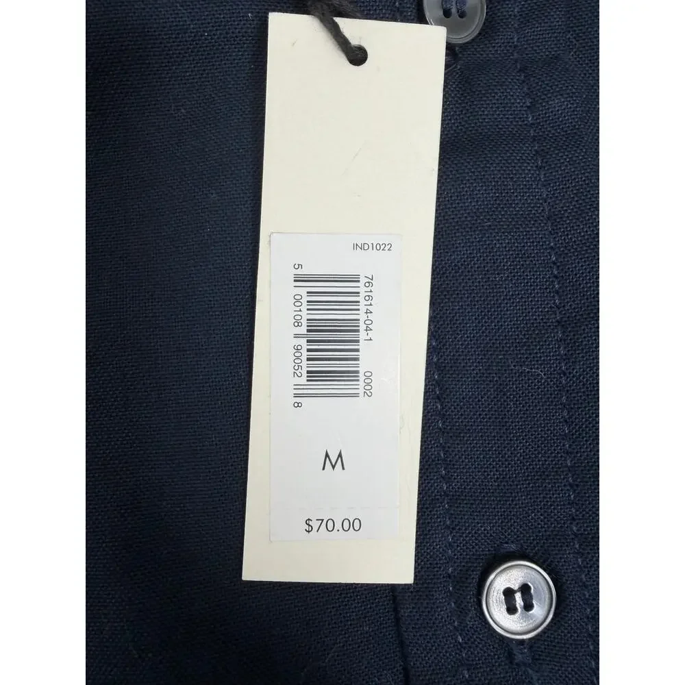 Banana Republic Organic Cotton Long Sleeve Button Down Oxford Shirt Sz M Indigo